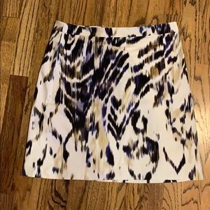 Elie Tahiti skirt - white, tan, black and purple